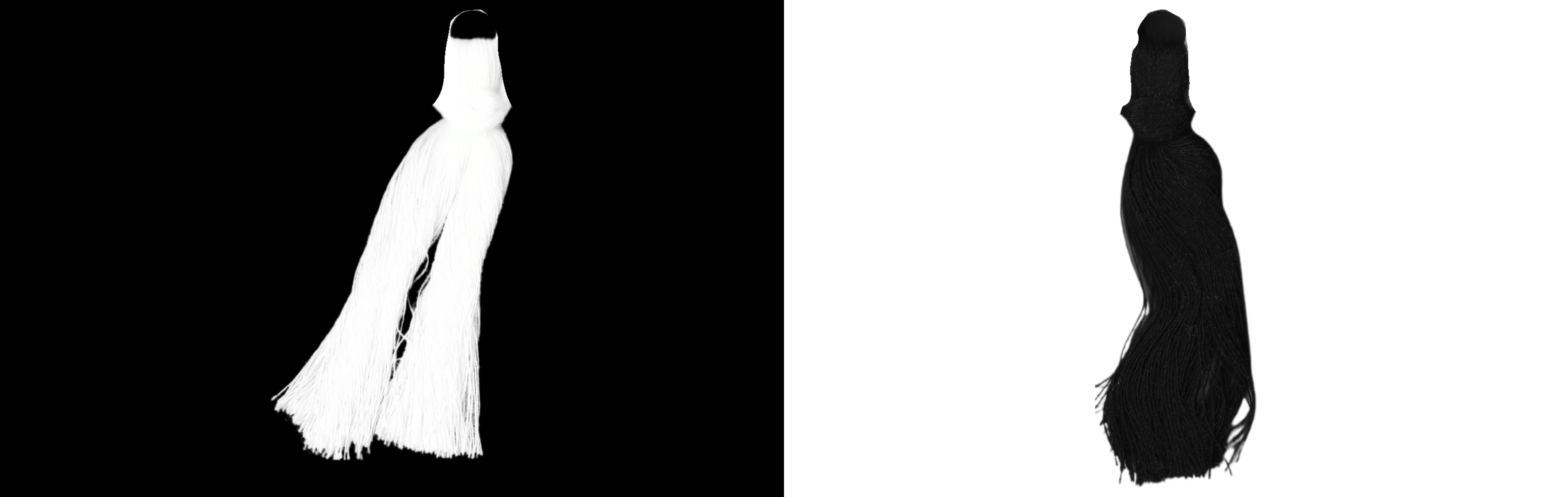 Yarn swatches for bright white & black