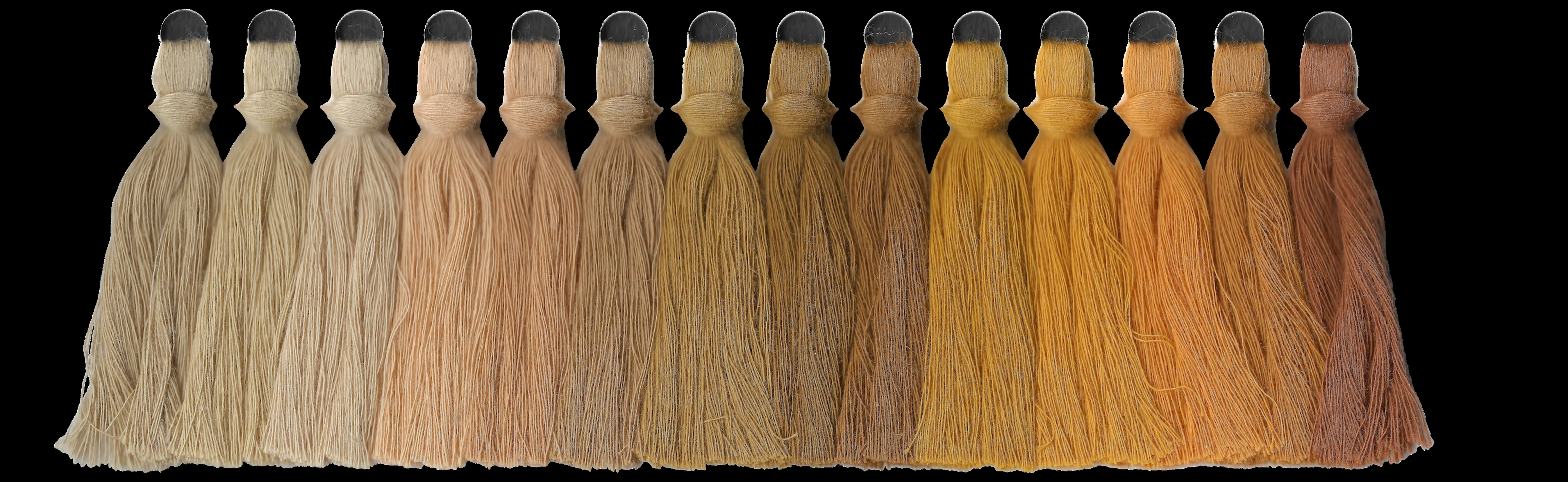 Yarn swatches for olives & ochres