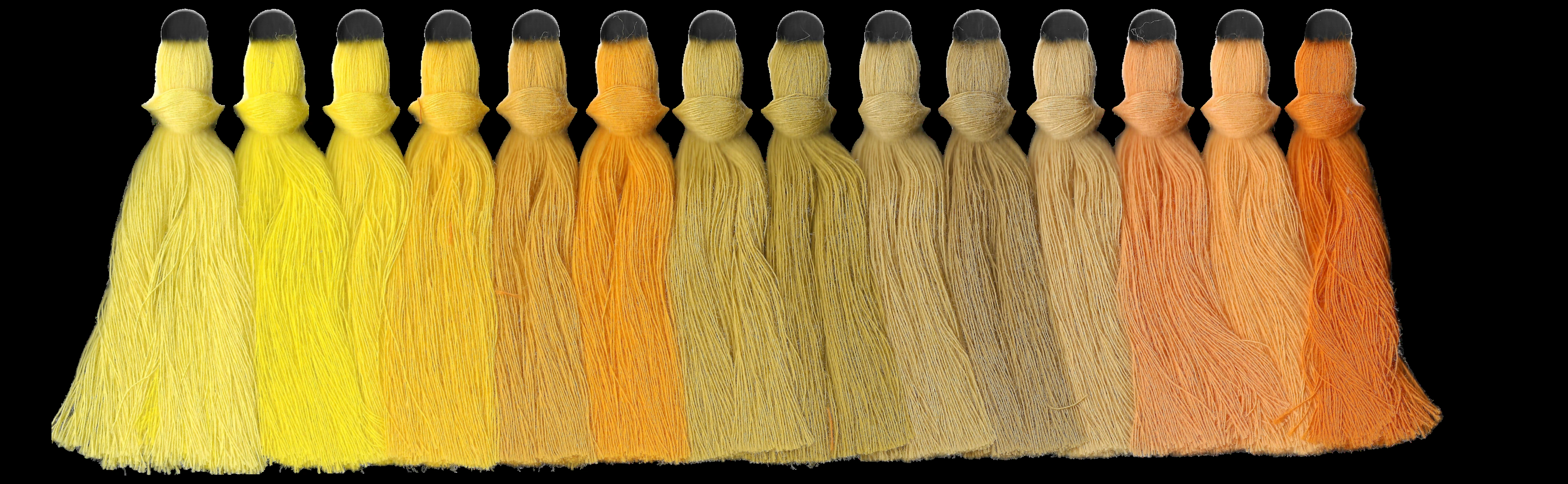 Yarn swatches for golds & ambers